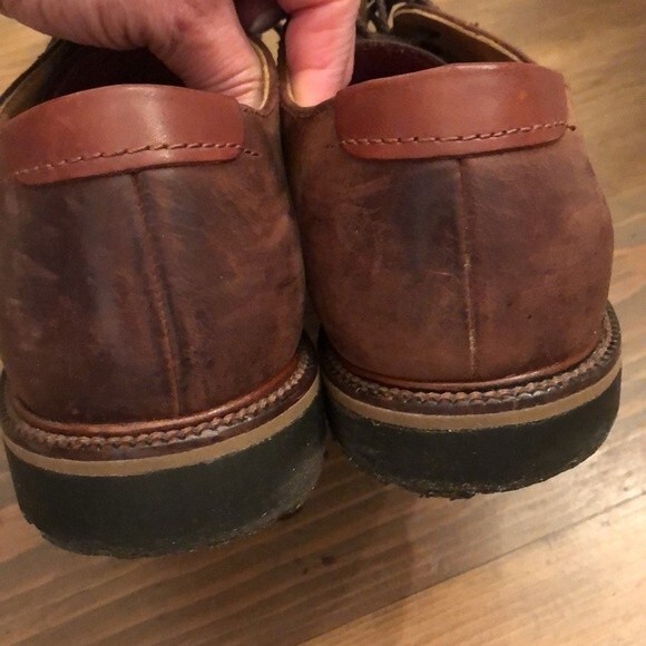 H.S. TRASK SIZE 10 GALLATIN  COFFEE UMBER 30-0100 LACE UP OXFORD LOAFER SHOE - Picture 6 of 10